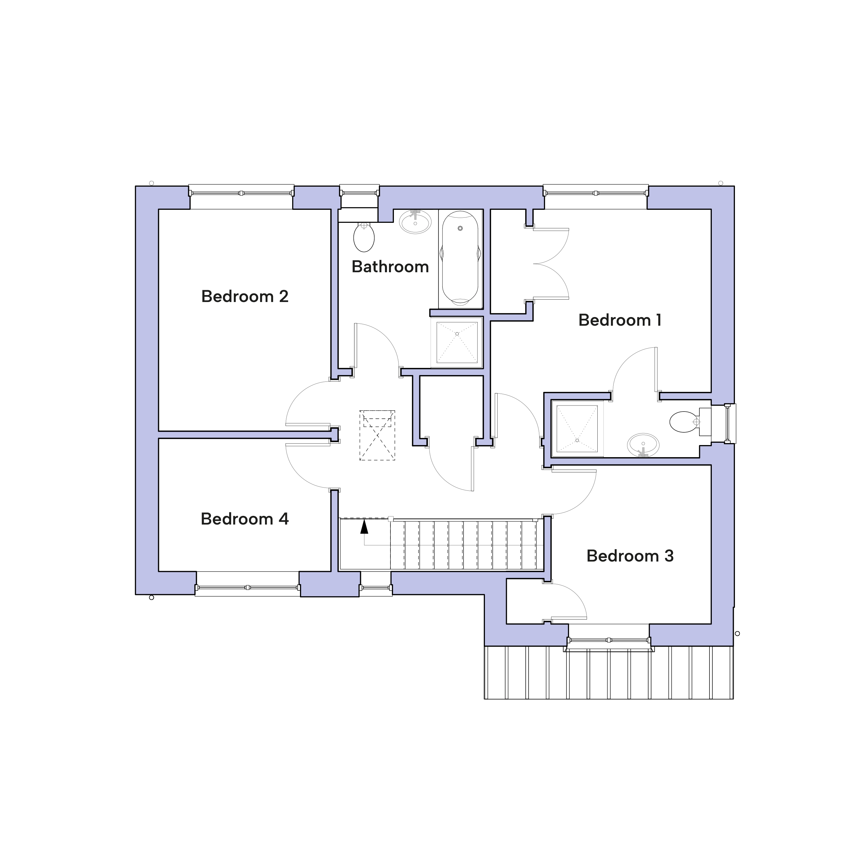 First floor floor Plan of the Kittiwake House Type