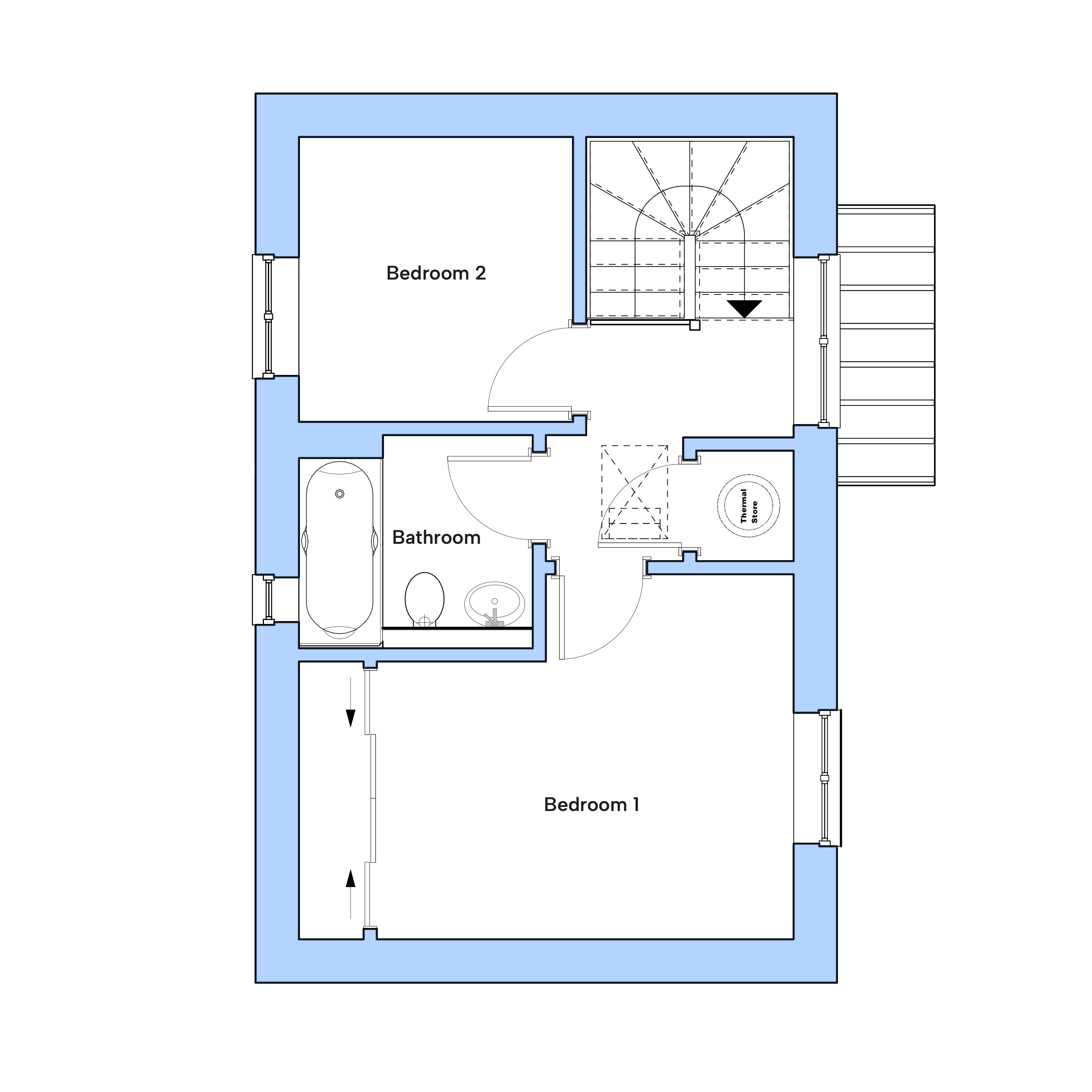 First floor floor Plan of the Plover House Type
