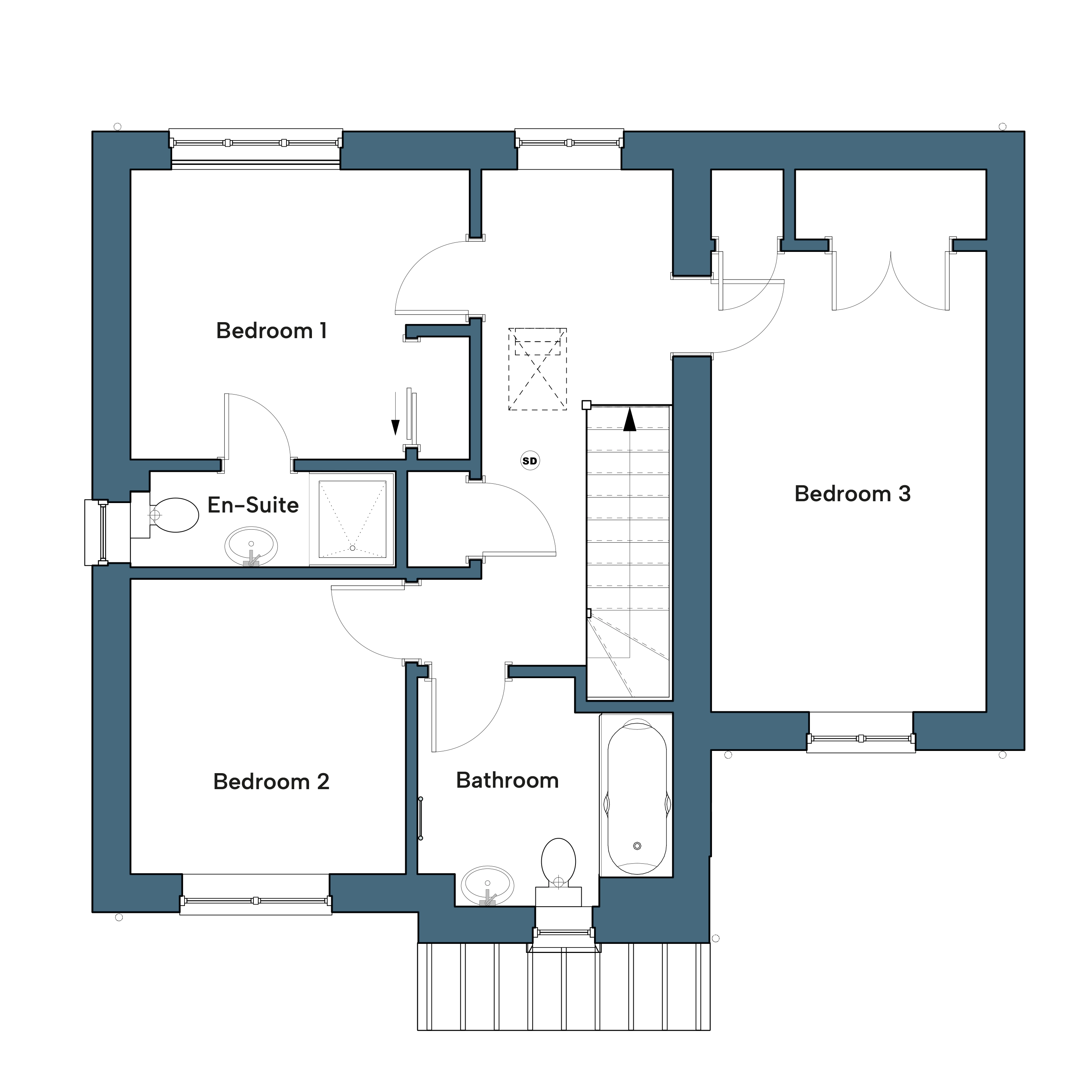 First floor floor Plan of The Sand Martin
