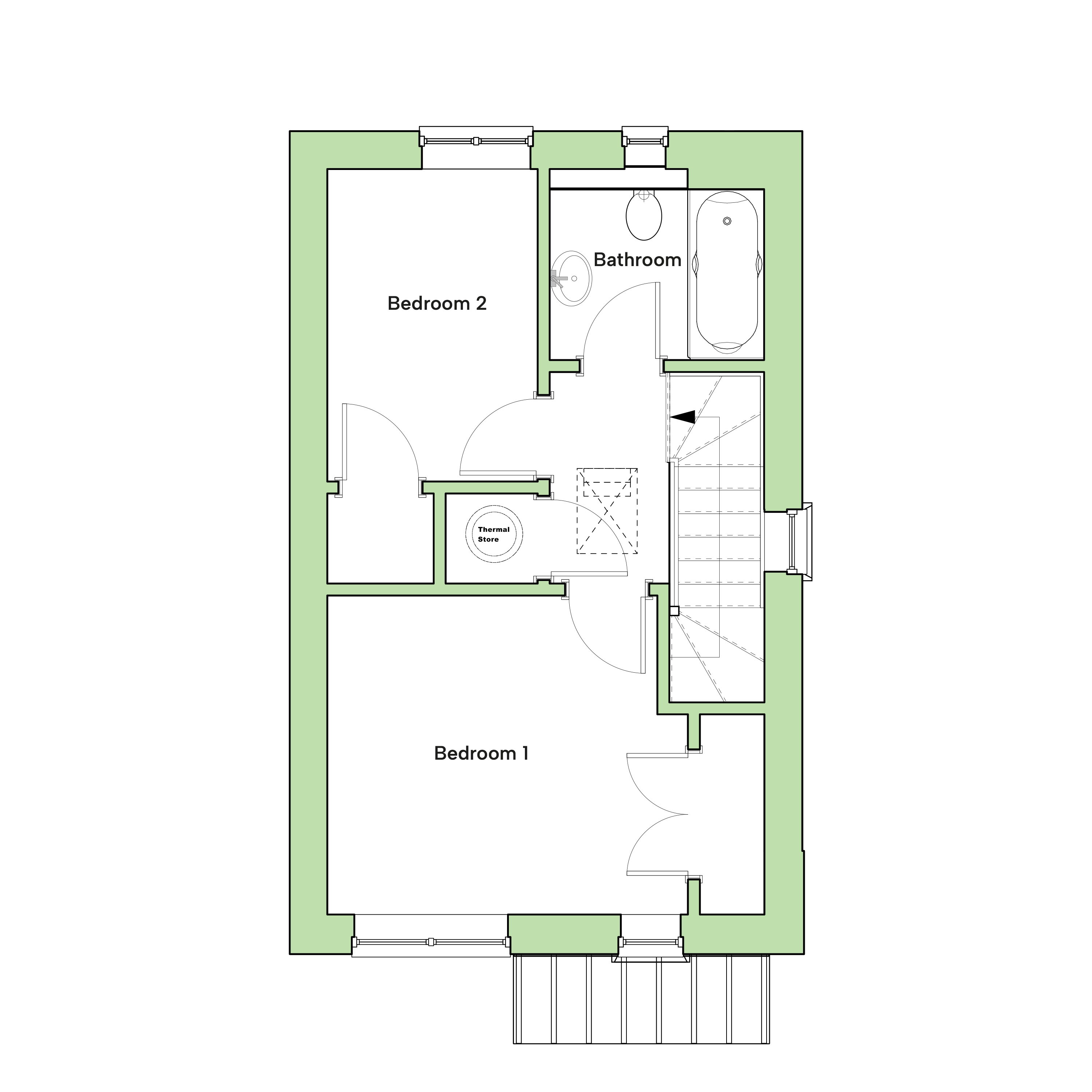 First floor floor plan of The Sand Piper