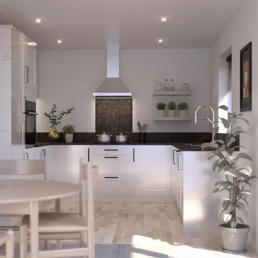 Kitchen of 3-bedroom home at Heanton Lea Gardens